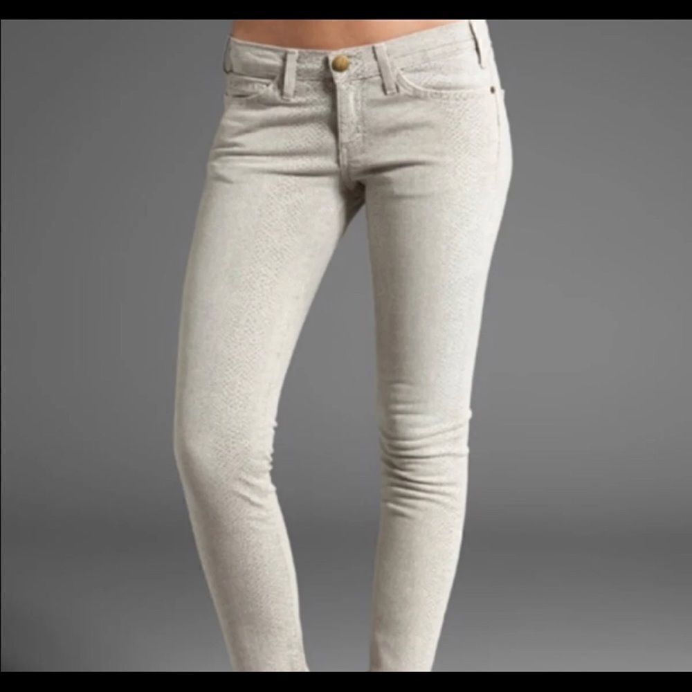 Current Elliott Crop  Jeans Snake print‎